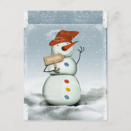 Snögubbe Vykort