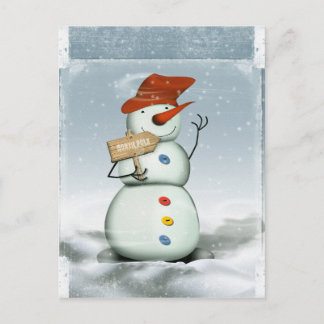 Snögubbe Vykort