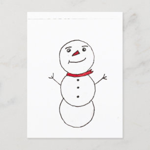 Snögubbe Vykort