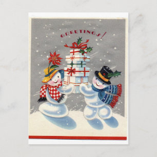 Snögubbe Vykort