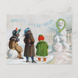 Snögubbe-vykort Helg Vykort
