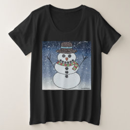 Snögubbe w/BG (levande) - Kvinnor plus Storlek T-S T Shirt