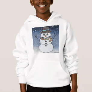 Snögubbe w/BG (vit) - Boy's Hoodie T Shirt
