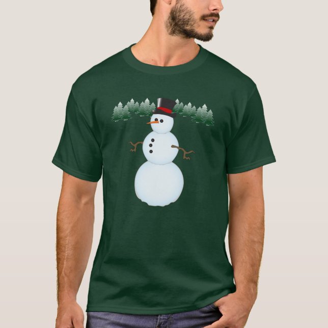 Snögubbe w/Trees Tee (Framsida)
