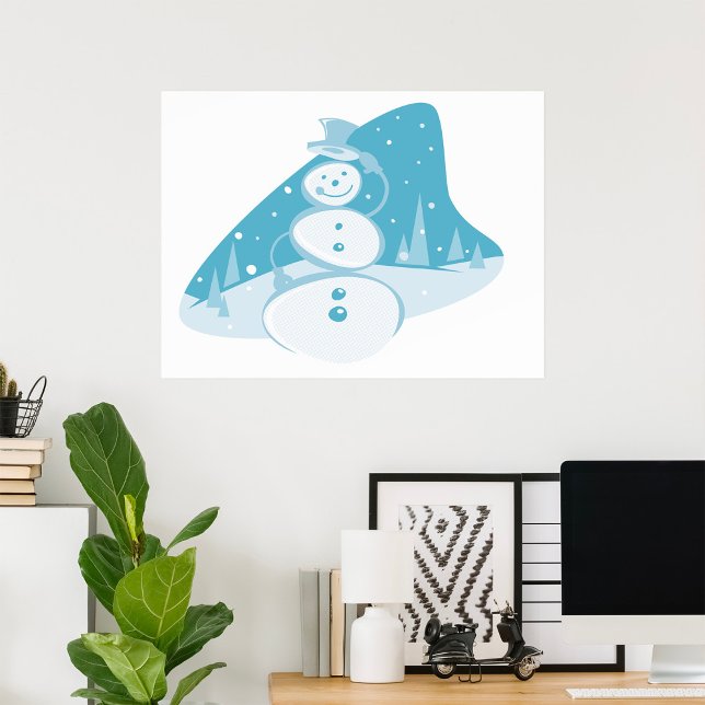 Snögubbe Wearing A Top hat Poster (Skapare uppladdad)