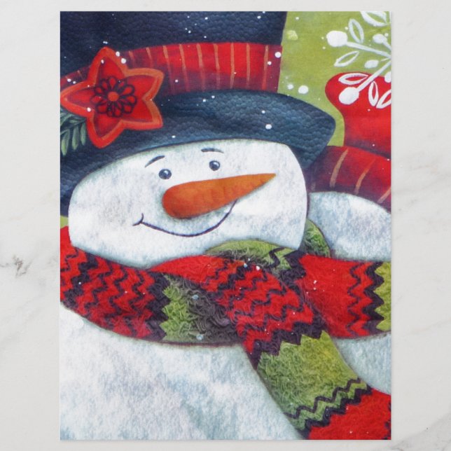 Snögubbe Wearing Scarf (Framsida)