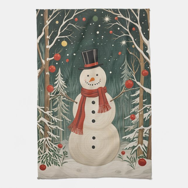 Snögubbe Winter Dream Kökshandduk (Vertikal)