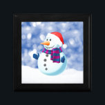 Snögubbe Winter God jul Snö Smyckeskrin<br><div class="desc">Cute Snögubbe i snö jultemat Temadomat.</div>