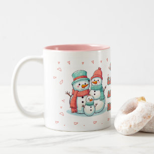 Snögubbe Winter pastel Färg Mugg
