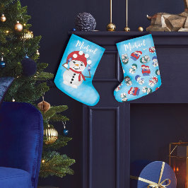 Snögubbe Winter Wonderland jul Stor Julstrumpa