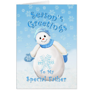 Snögubbe Wonderland for Pappa jul Card Hälsningskort