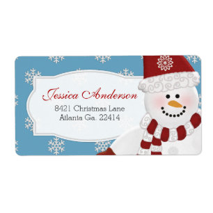 Snögubbeadressetiketter Fraktsedel