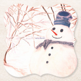 Snögubbeanpassningsbar sätter inom parantes underlägg papper