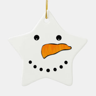 Snögubbeansikte Julgransprydnad Keramik