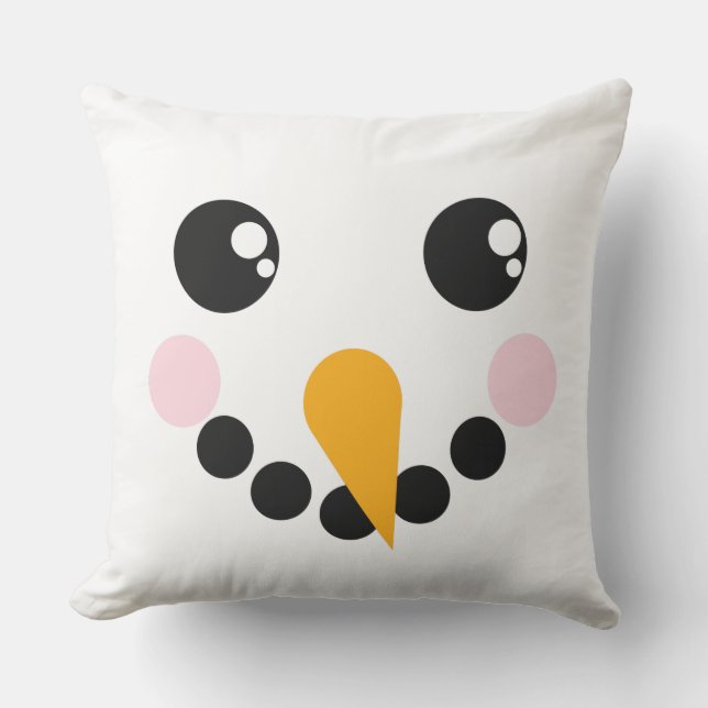 Snögubbeansikte Kudde (Framsida)