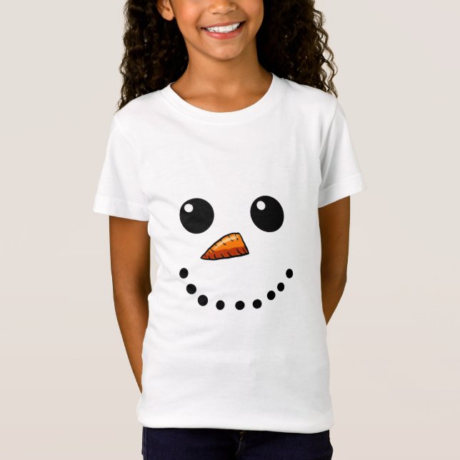 Snögubbeansikteskjortor Tee Shirt (Framsida)