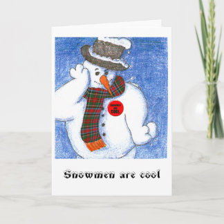 Snögubbear är kalla helgkort