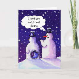Snögubbear äter inte bönor helgkort