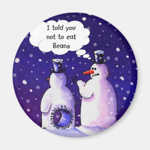 Snögubbear äter inte bönor magnet