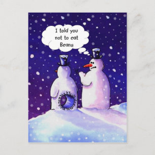 Snögubbear äter inte bönor!!!! vykort