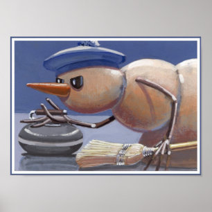 Snögubbear på is poster