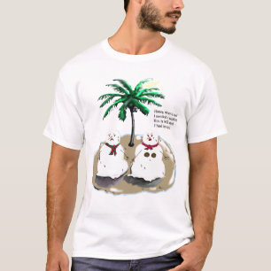 Snögubbear på semester t shirt