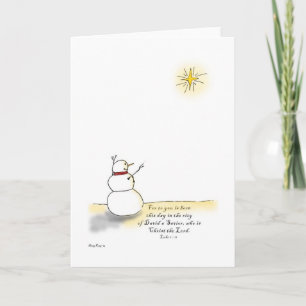 Snögubbeberömmar Helgkort