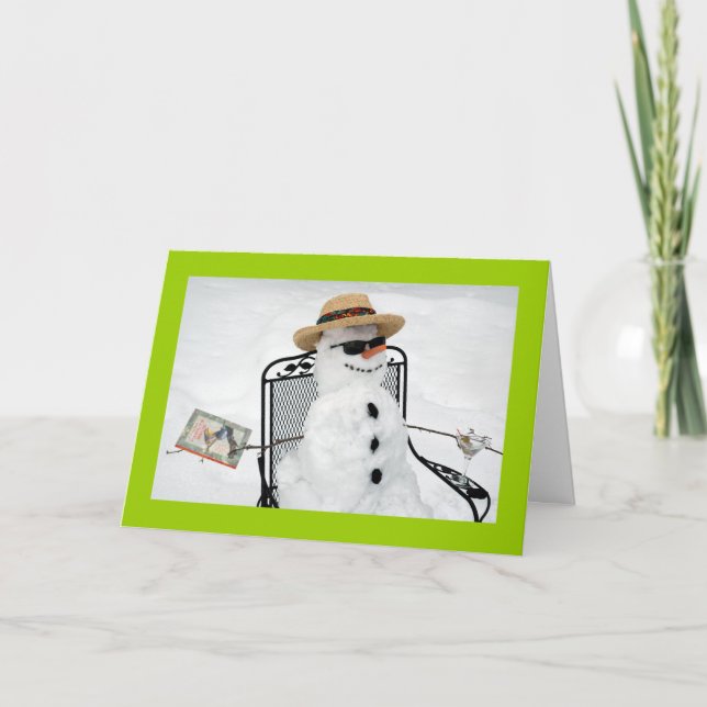 Snögubbehelgdagdrömmar Helgkort (Framsida)