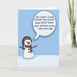 Snögubbehumor Helgkort