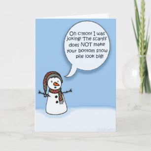 Snögubbehumor Helgkort