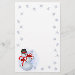 Snögubbejulbrevpapper Brevpapper
