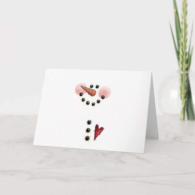 Snögubbejulkort Helgkort (Framsida)