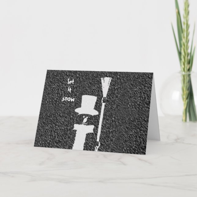 Snögubbejulkort Helgkort (Framsida)