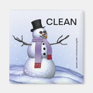 Snögubbejulrengöringen smutsar ner diskaremagnet magnet