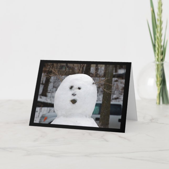 Snögubbekort Helgkort (Framsida)