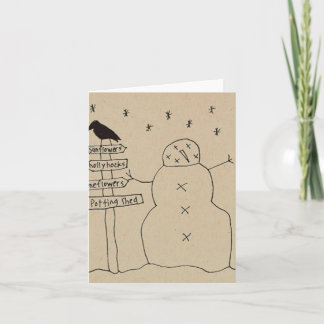 Snögubbekort Helgkort