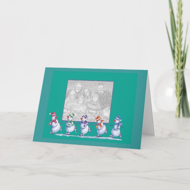 Snögubbemallkort Helgkort (Framsida)