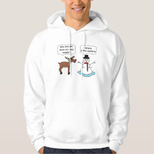 snögubbemanar för global värme hoodie