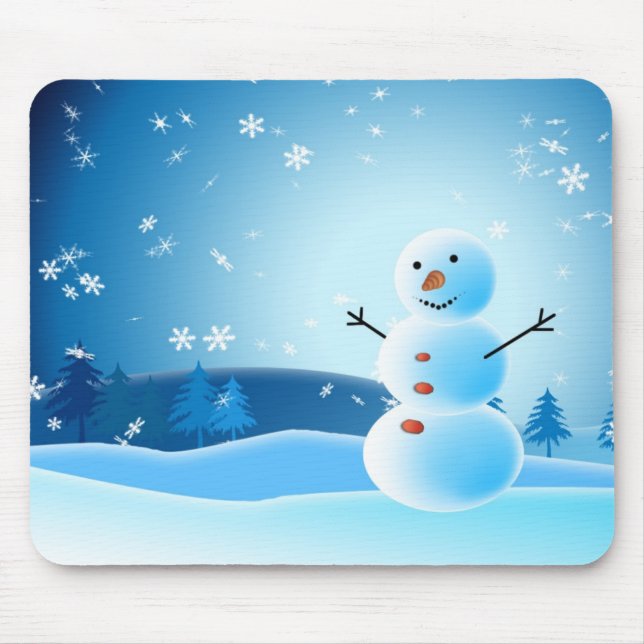 Snögubbemousepad Musmatta (Framsidan)