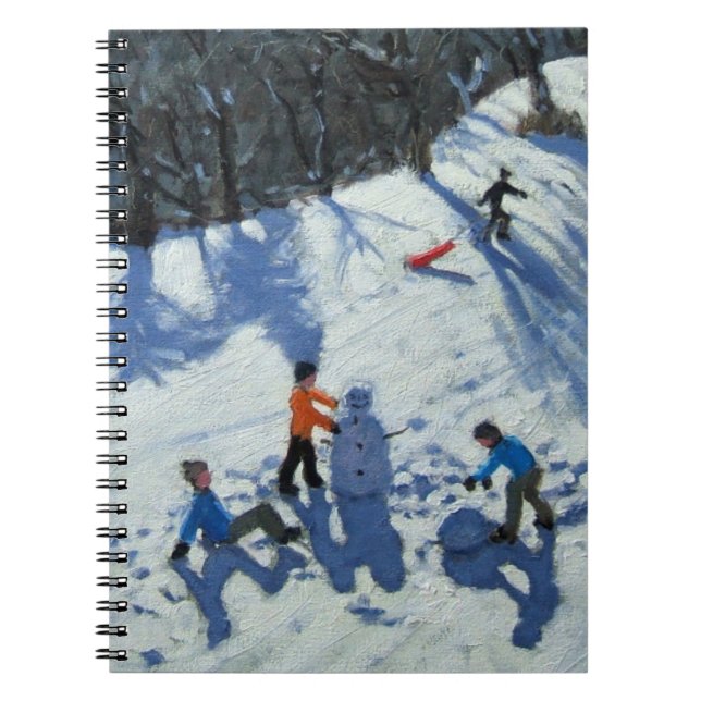 Snögubben 2 anteckningsbok med spiral (Framsidan)