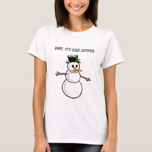 Snögubben - baby är det den kalla yttersidan t-shirt