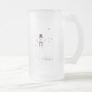 Snögubben Frostat Ölglas