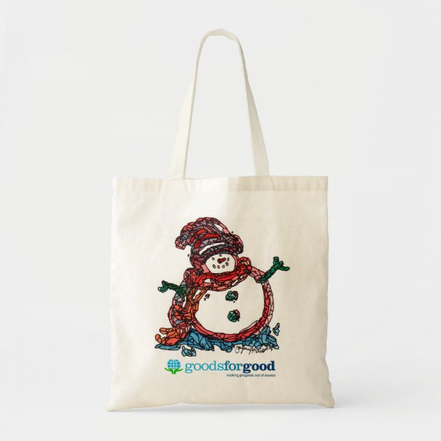 Snögubben hänger lös tygkasse (Framsidan)