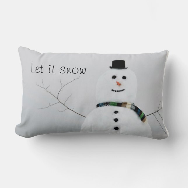 Snögubben kudder lumbarkudde (Framsida)