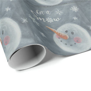 Snögubben låt det snöa för svart tavlagåva f presentpapper