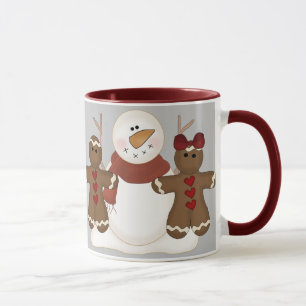 Snögubben och pepparkakan för KRW kopplar ihop d Mugg