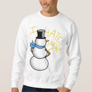 snögubben som peeing hatar jag, snö sweatshirt