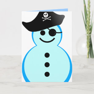 snögubbepirate. helgkort