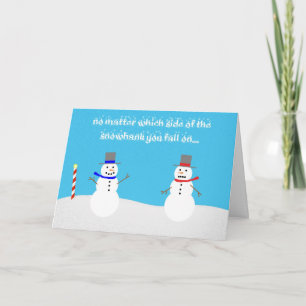 snögubbepolitik helgkort