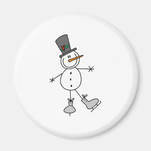 Snögubbeskridskoåkning Magnet